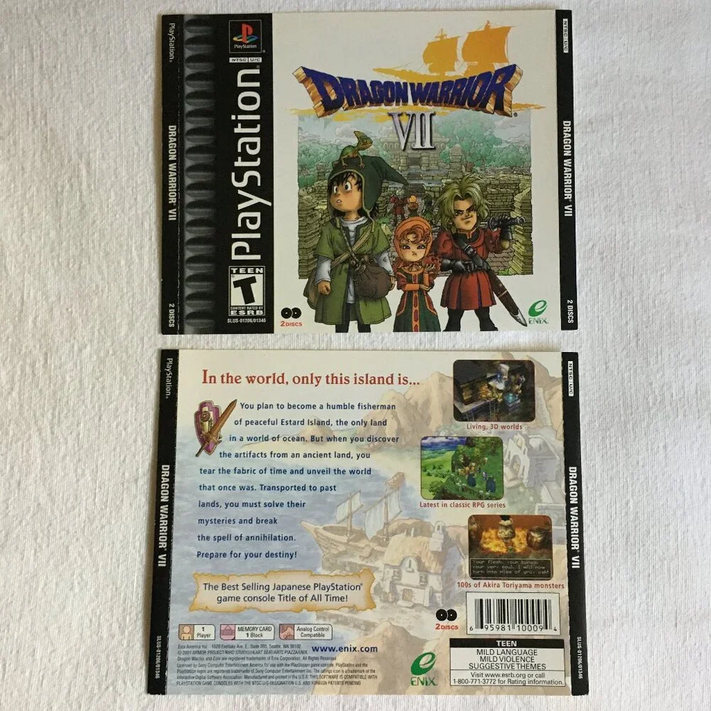 Dragon Warrior VII Sony Ps1 Without Box - Picture 9 of 11